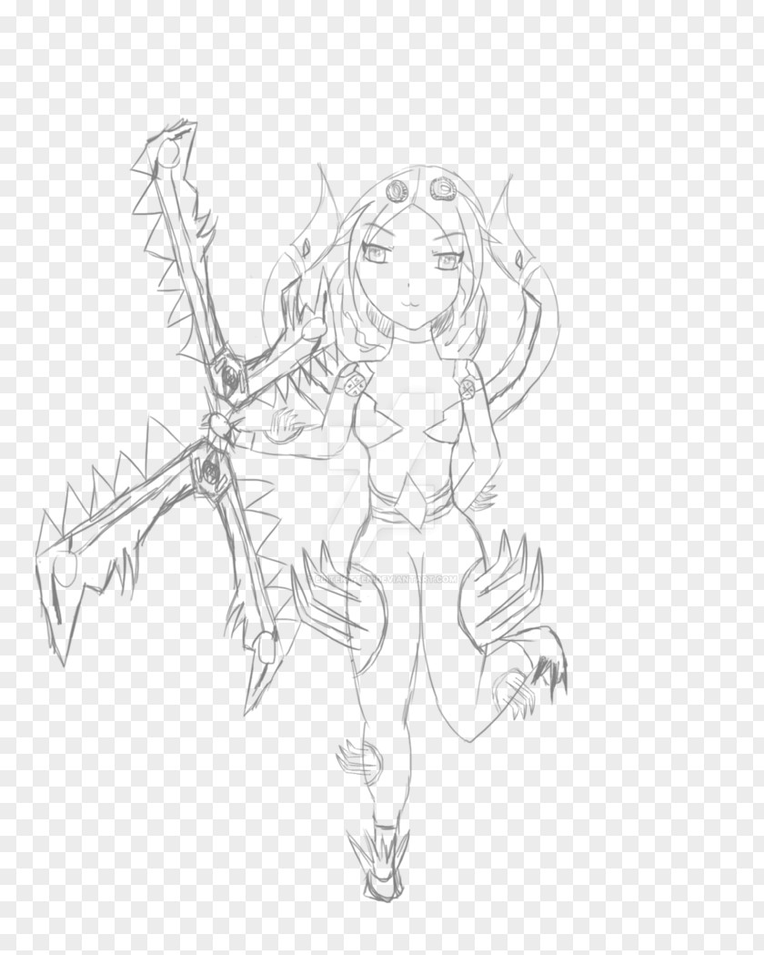 Irelia Fan Art Drawing Line Sketch PNG