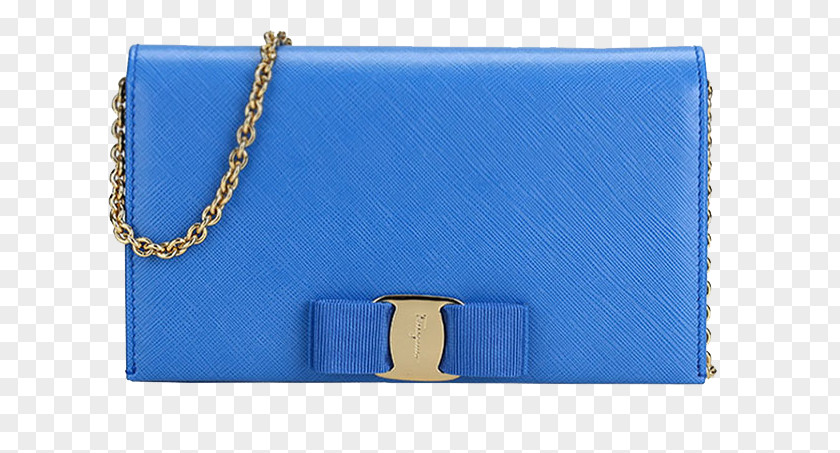 Ms. Vara Leather Shoulder Bag Long Chain Ferragamo Handbag Designer Blue PNG