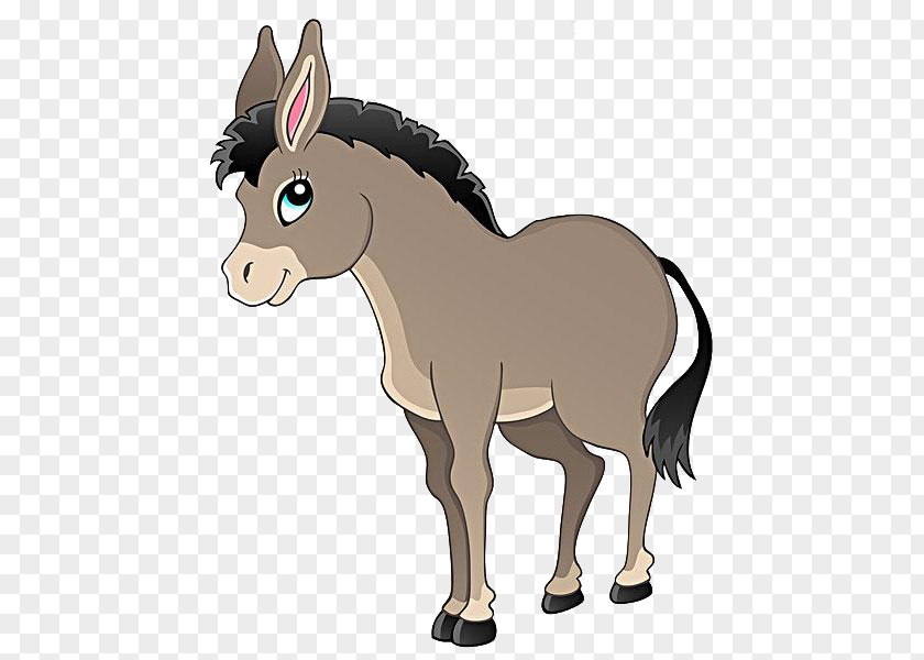 Cartoon Horse Material Donkey Mule Royalty-free Clip Art PNG