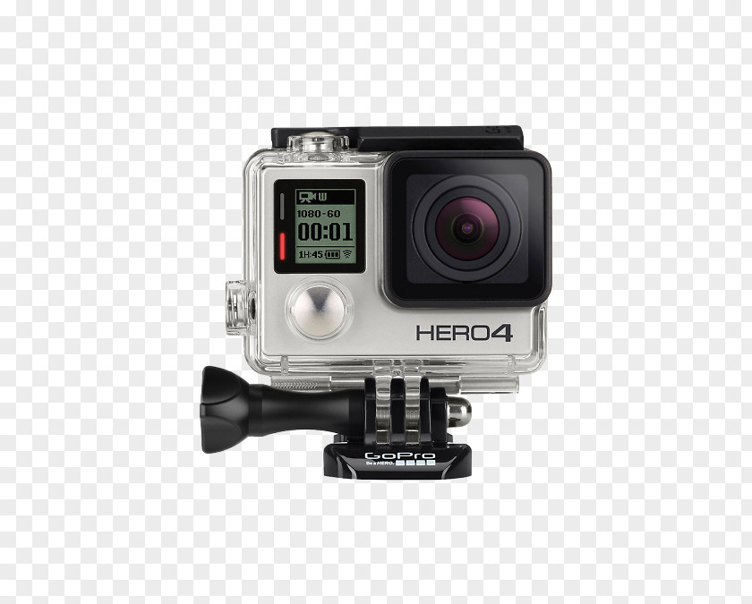 GoPro HERO4 Black Edition Action Camera Silver PNG