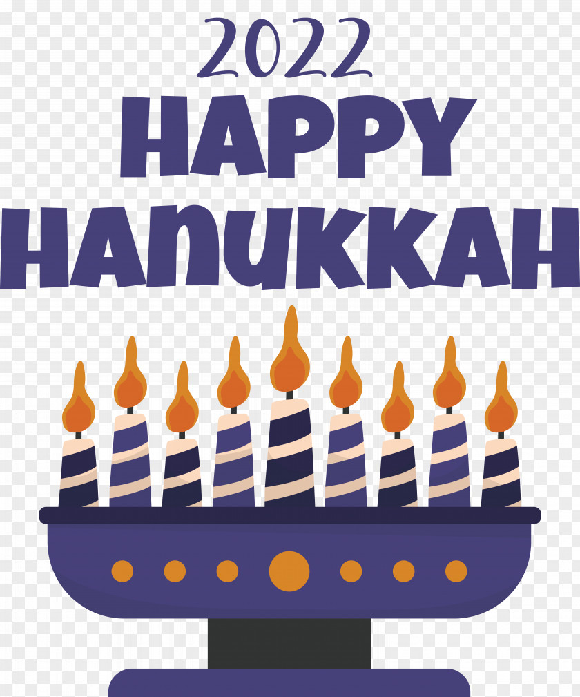 Happy Hanukkah Lighting Dreidel Sufganiyot PNG