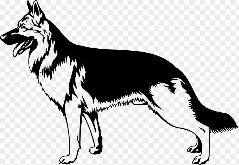 Silhouette German Shepherd Dog Breed Clip Art PNG