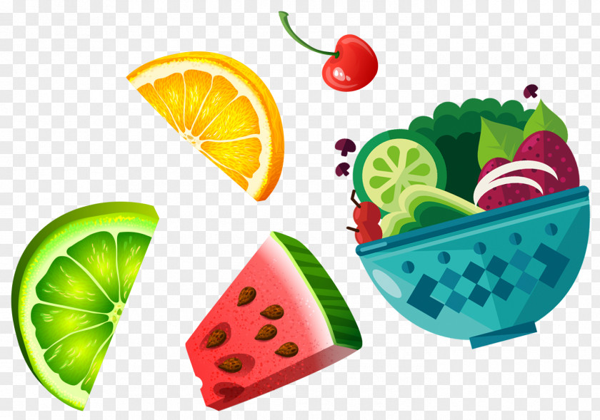 Cartoon Fruits And Vegetables Watermelon Sticks Fruit Salad PNG