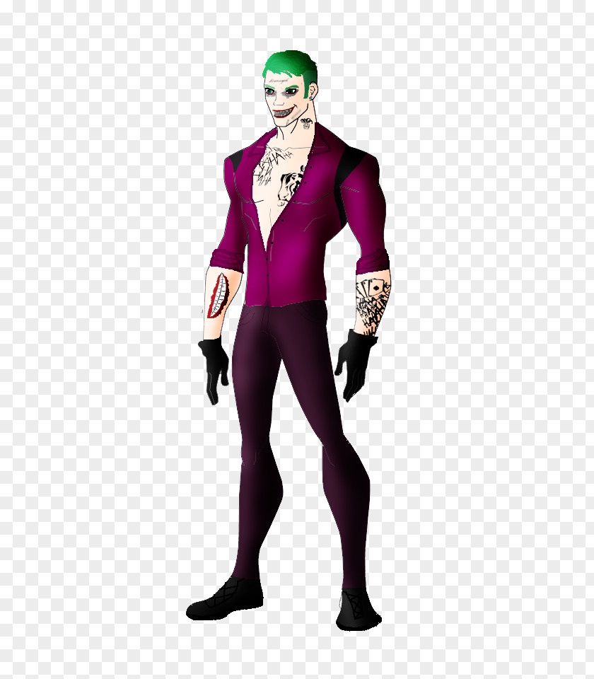 Comic Fire Joker Costume Design PNG