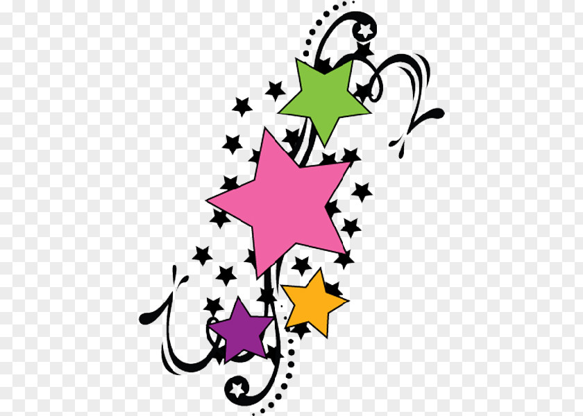 Shooting Star Outline Tattoo Clip Art PNG