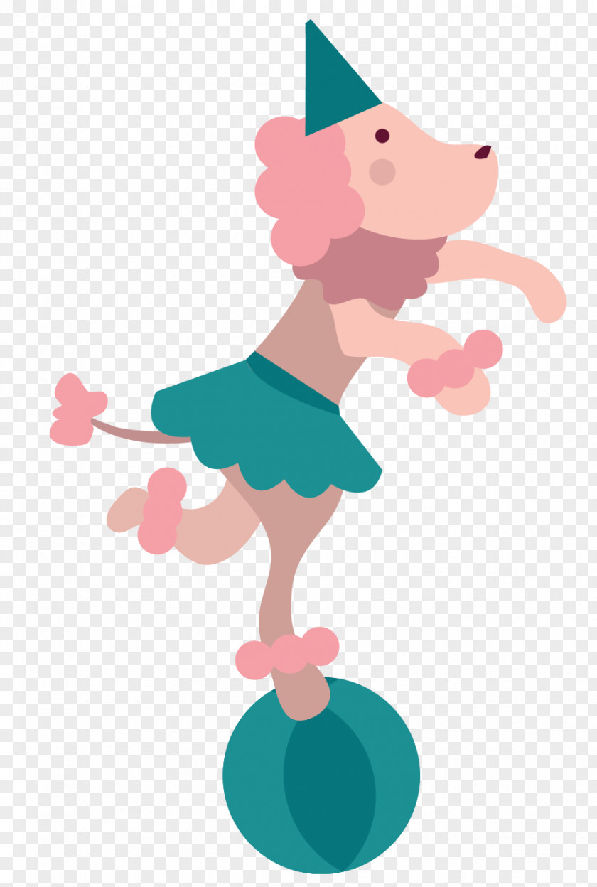Vector Cute Cartoon Pink Puppy Circus Graphic Design Phonograph Record PNG