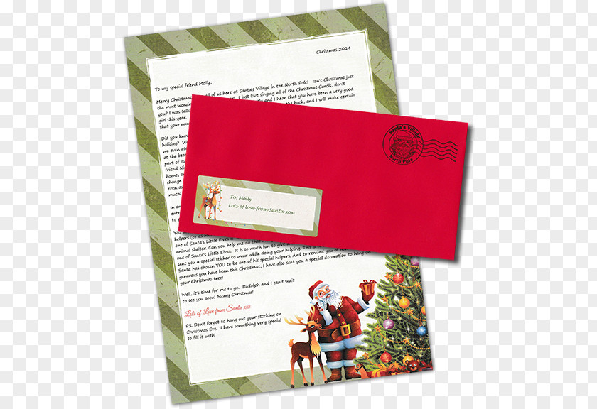 Christmas Letters Santa Claus Rudolph North Pole Letter From PNG