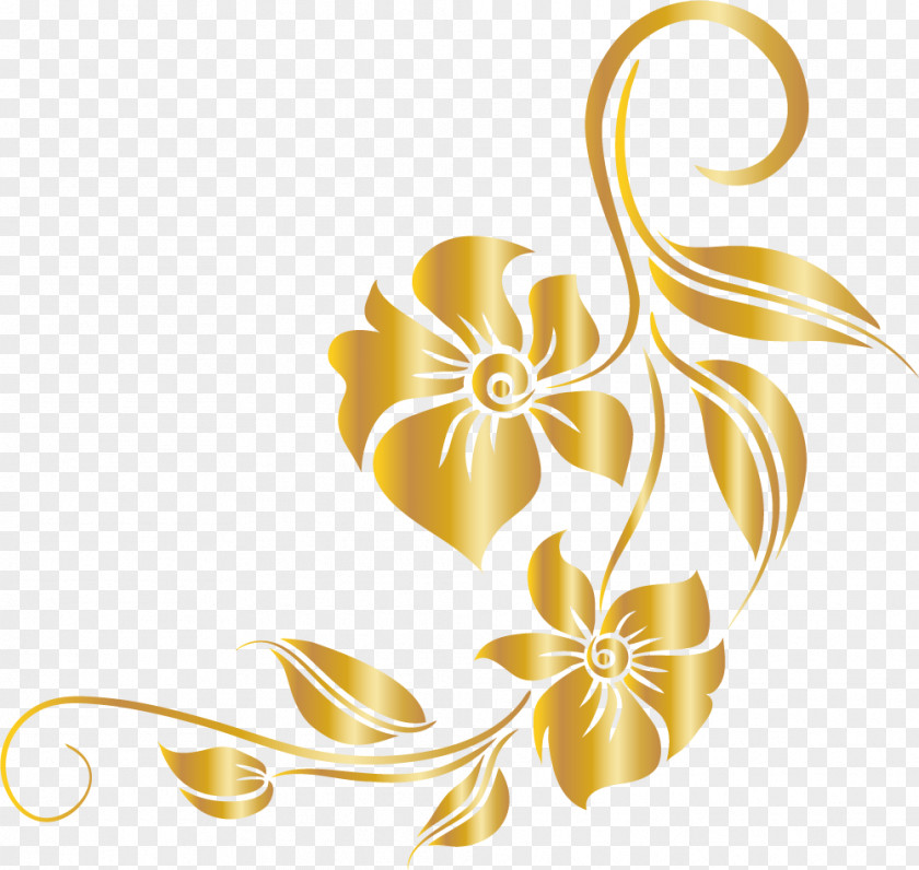 Luxury Golden Flower PNG golden flower clipart PNG
