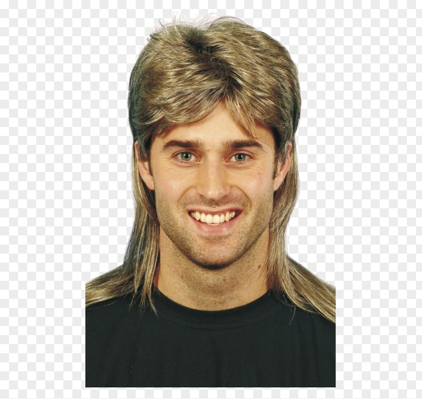 Mullet 1980s Wig Blond Fashion PNG