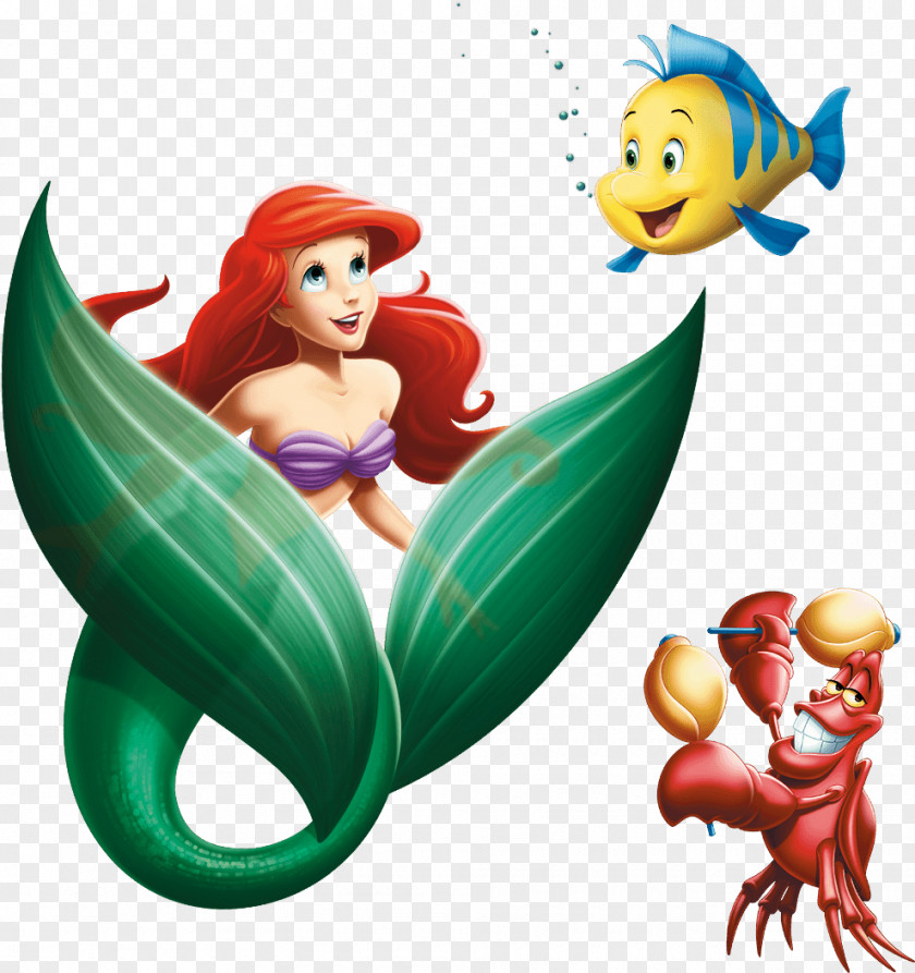 Ariel Flounder Sebastian The Little Mermaid Disney Princess PNG