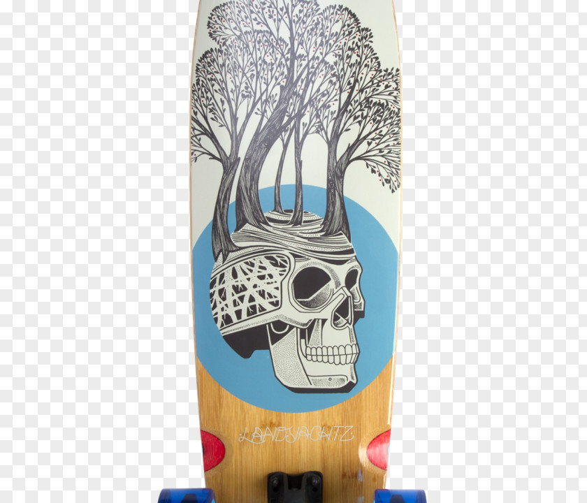 Bamboo Board Skateboard Longboard Skull Tree Tropical Woody Bamboos PNG