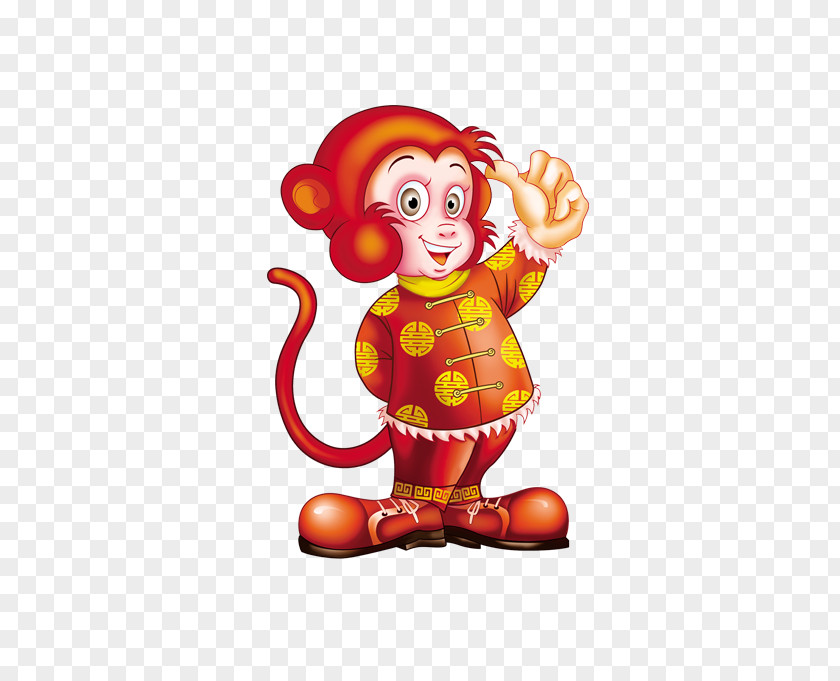Cartoon Monkey Chinese New Year PNG