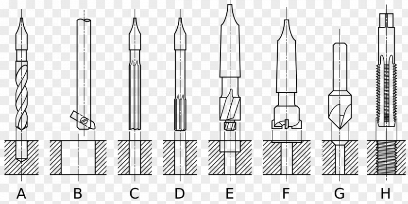 Countersink Зенкер Cutting Tool Counterbore Drill Bit PNG