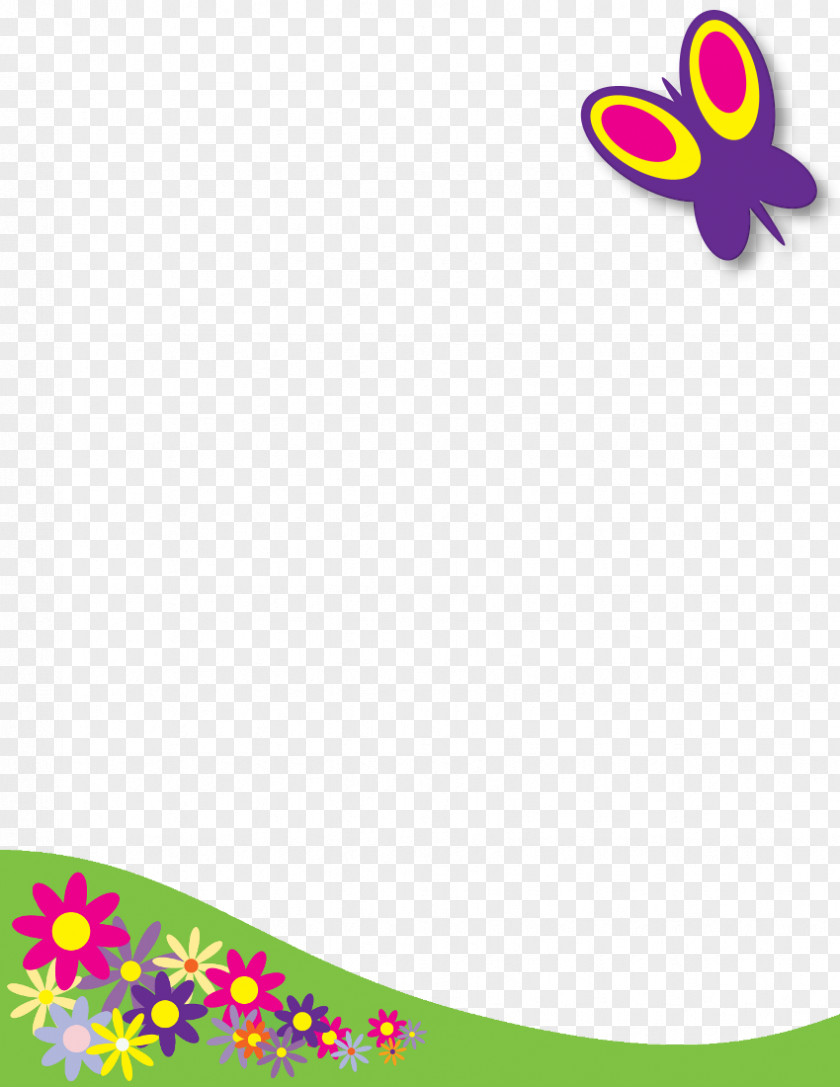 Pastel Butterfly Flower Clip Art PNG