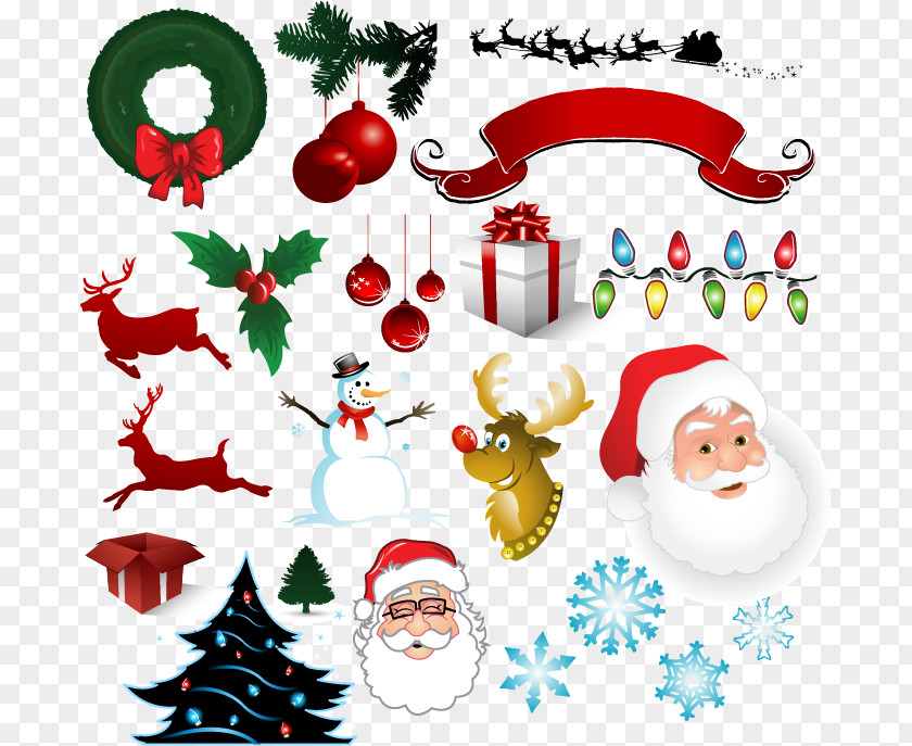 Santa Claus And Gifts Christmas Decoration New Year PNG