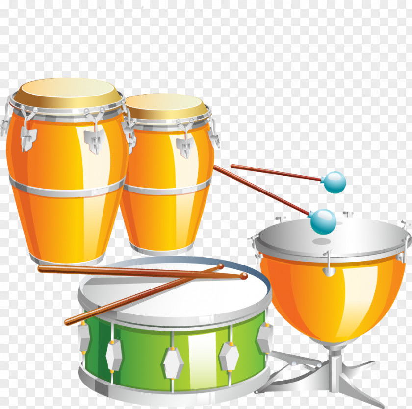 Beat Drums And Musical Instruments Vector Material Poster Tom-tom Drum Instrument PNG