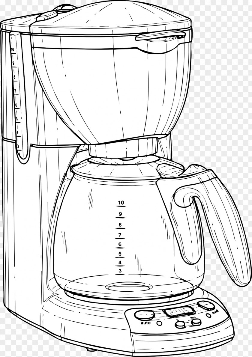 Coffee Machine Coffeemaker Cafe Brewed Drawing PNG
