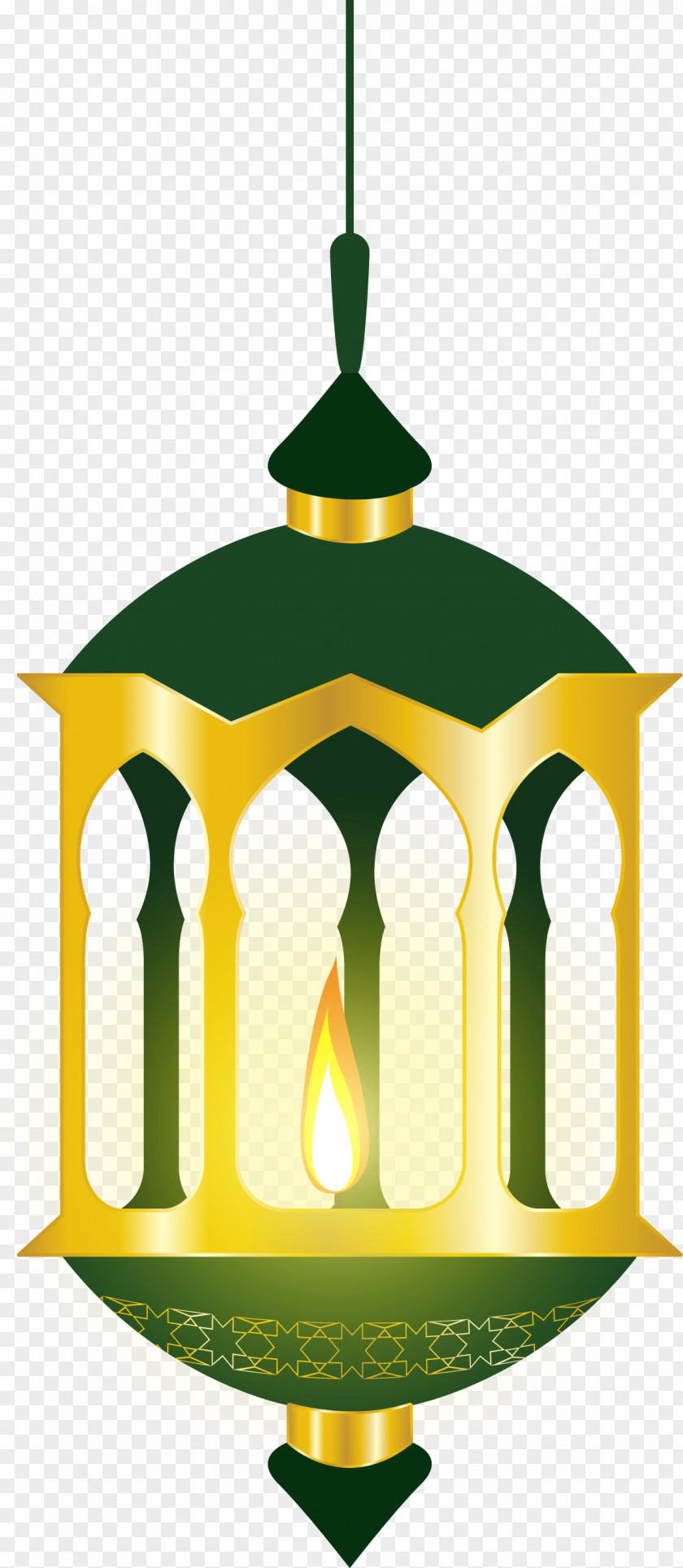 Eid Green Oil Lamp Chandelier Lighting Light Fixture PNG