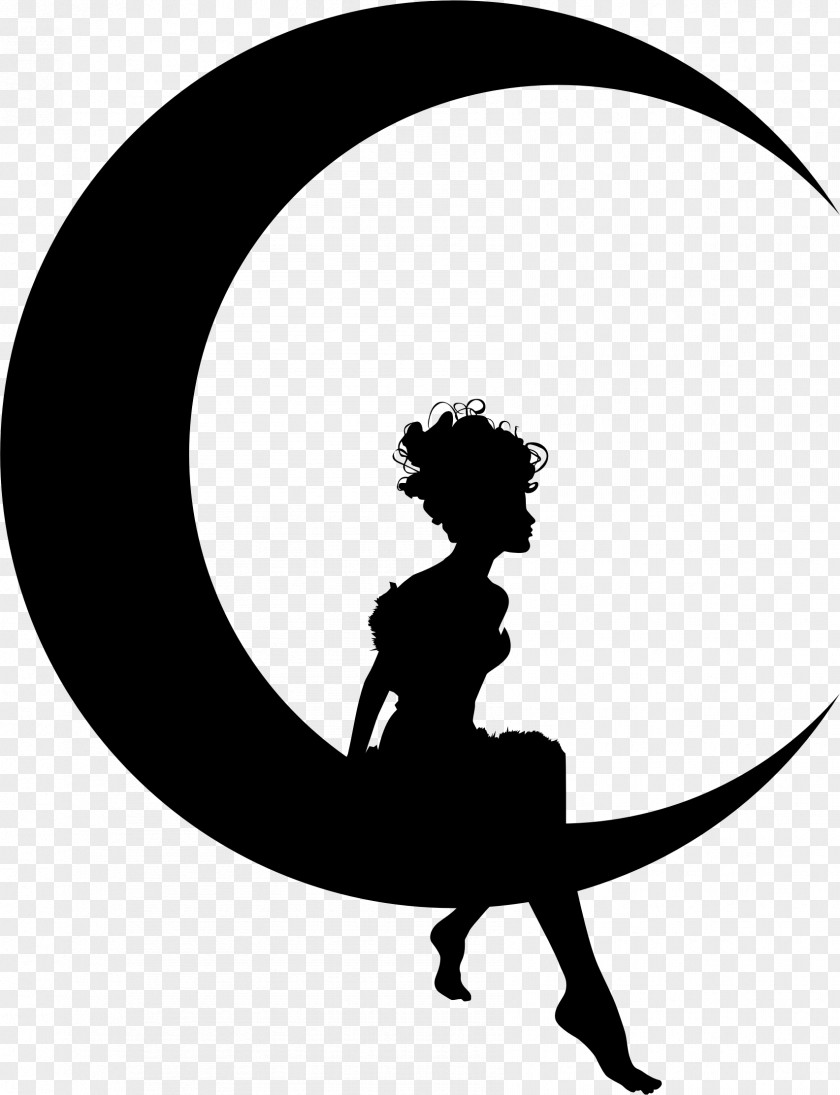 Fairy Lights Silhouette Moon Lunar Phase Clip Art PNG
