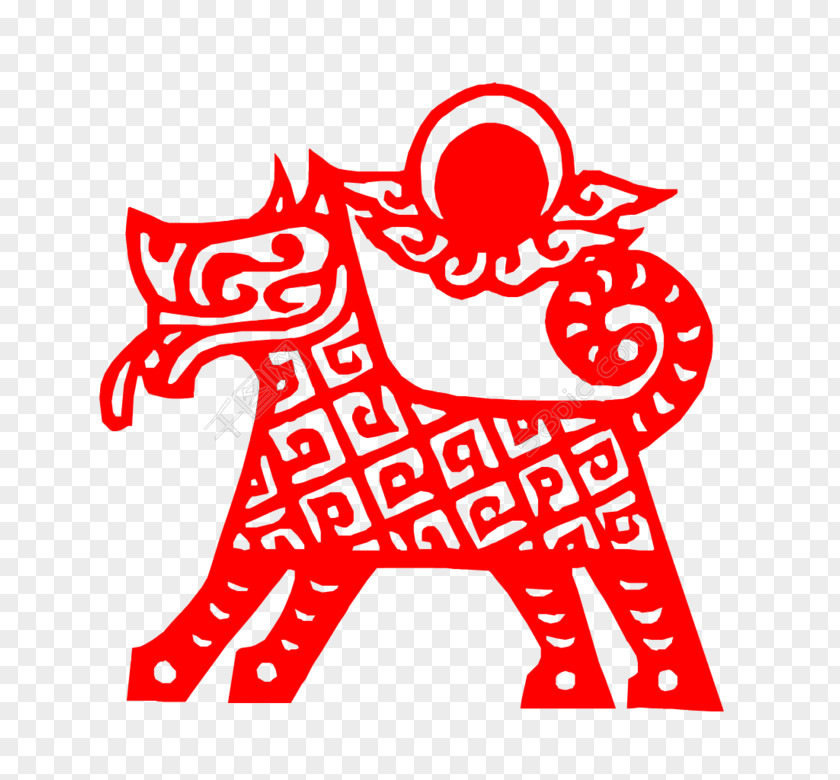 Chinese New Year Scottish Terrier 生肖狗 Papercutting Zodiac PNG