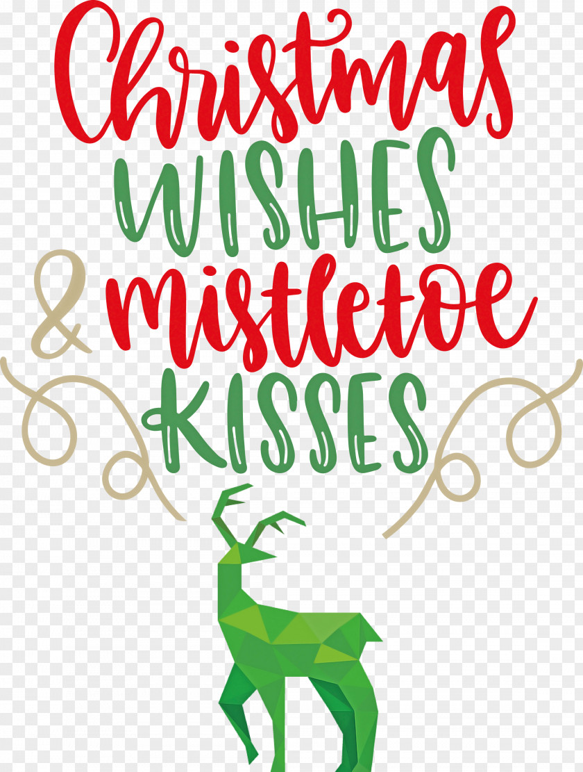 Christmas Wishes Mistletoe Kisses PNG