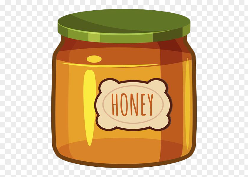 Hand Painted Cartoon Honey Jar Illustration PNG