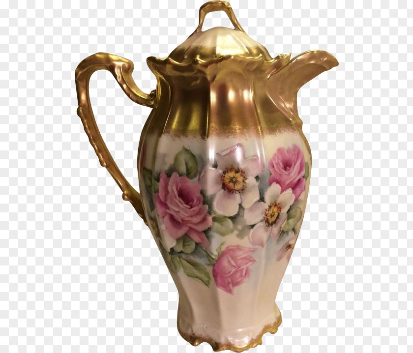 Hand Painted Teapot Jug Vase Porcelain Pitcher PNG