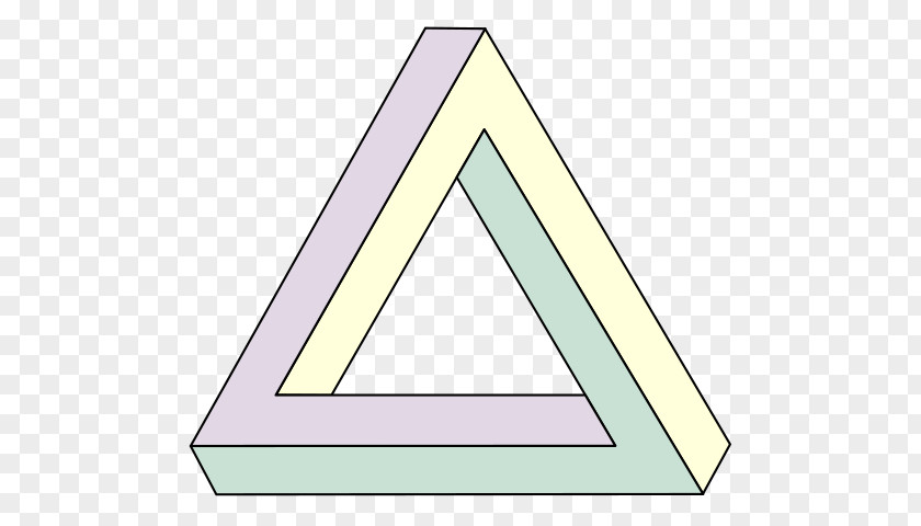 Impossible Triangle Penrose Object Stairs Shape PNG