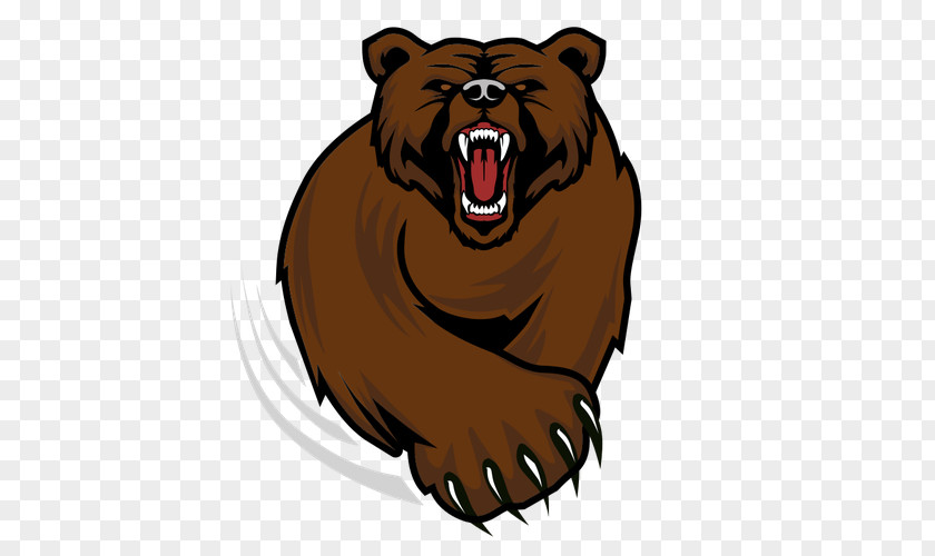Lion Bear Illustration Logo Design PNG