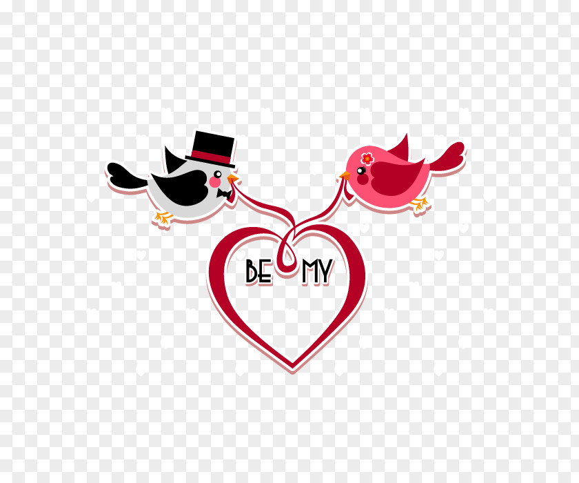 Vector Couple Love Birds Valentine's Day Heart Euclidean PNG
