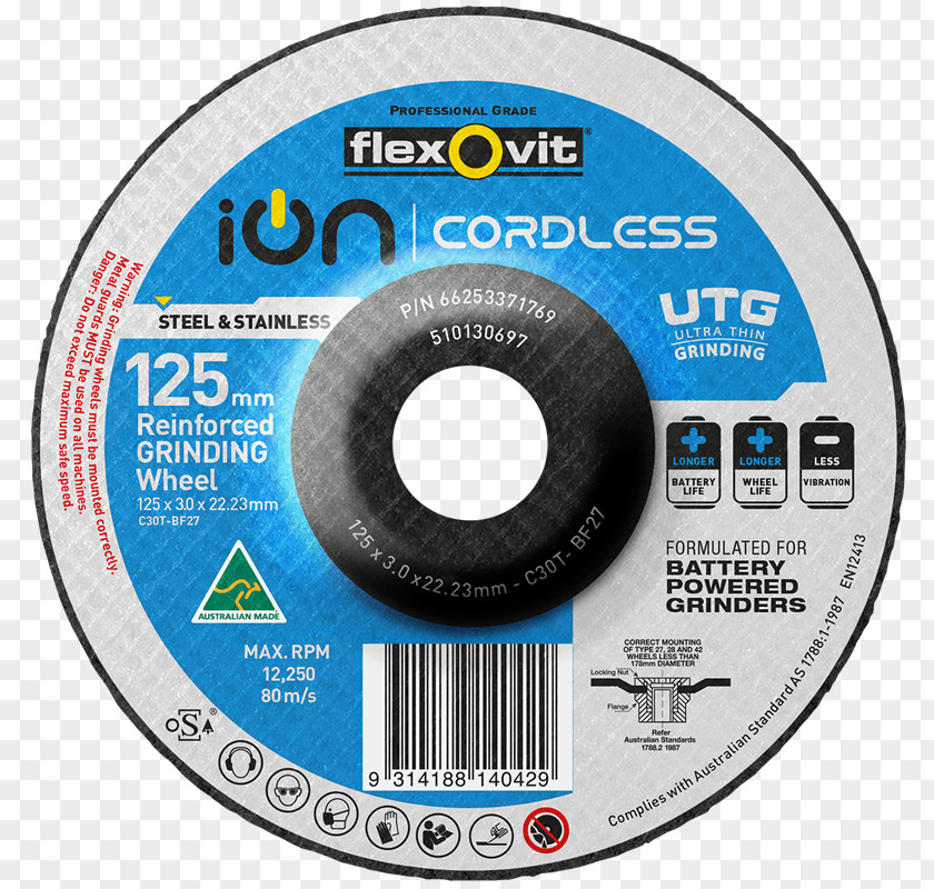 Grinding Wheel DVD Cordless STXE6FIN GR EUR PNG