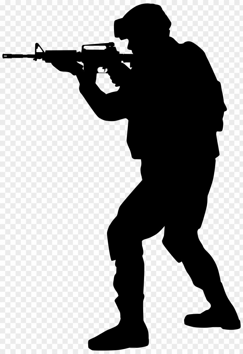 Soldier Silhouette Clip Art Image PNG