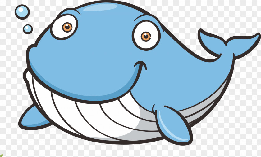 Cartoon Whale Blue Clip Art PNG