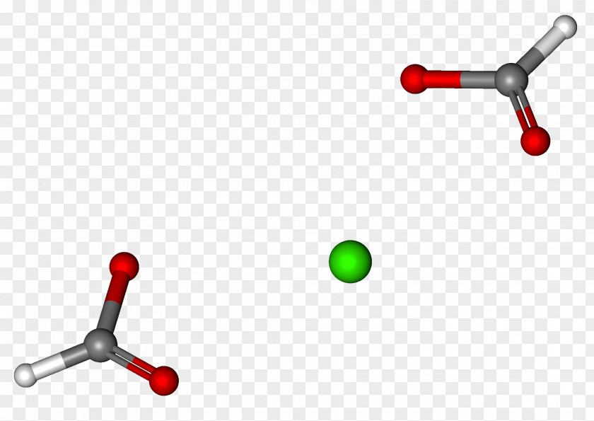 Line Ball-and-stick Model Calcium Formate Molecule PNG