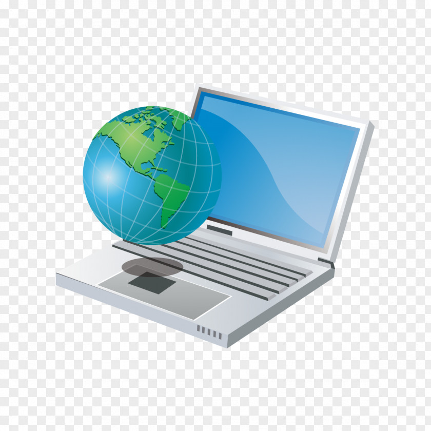 Vector Earth And Laptops Laptop Dell Euclidean PNG
