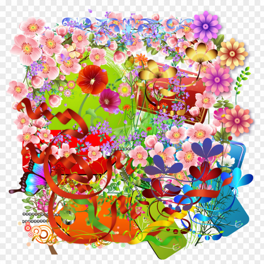 Lot Of Floral Design Cut Flowers Flower Bouquet Illustration PNG