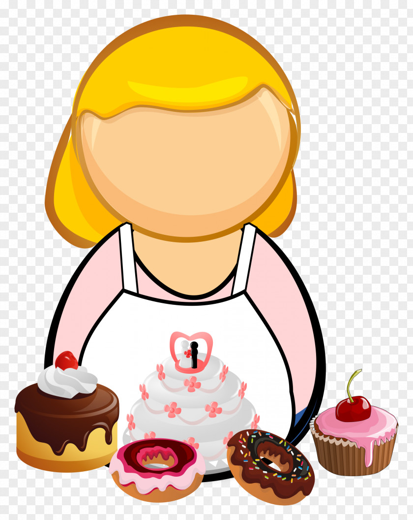 Pastry Physician Woman Clip Art PNG