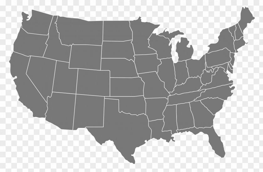 United States Silhouette Vector Map Royalty-free PNG