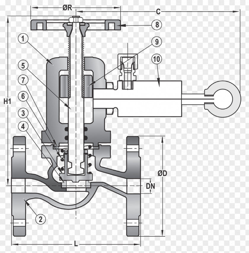 Valve Flange Pipe Hydraulics Engineering PNG