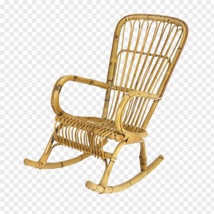 Chair Rocking Chairs Rattan Wicker Cushion PNG