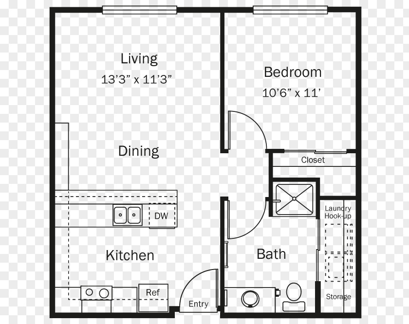 House Floor Plan Clearwater Square Apartment PNG