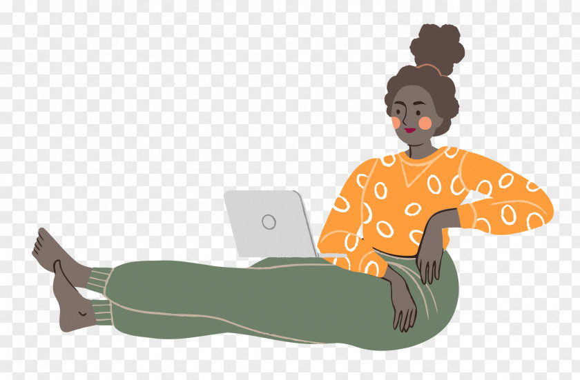 Relaxing Lady Woman PNG