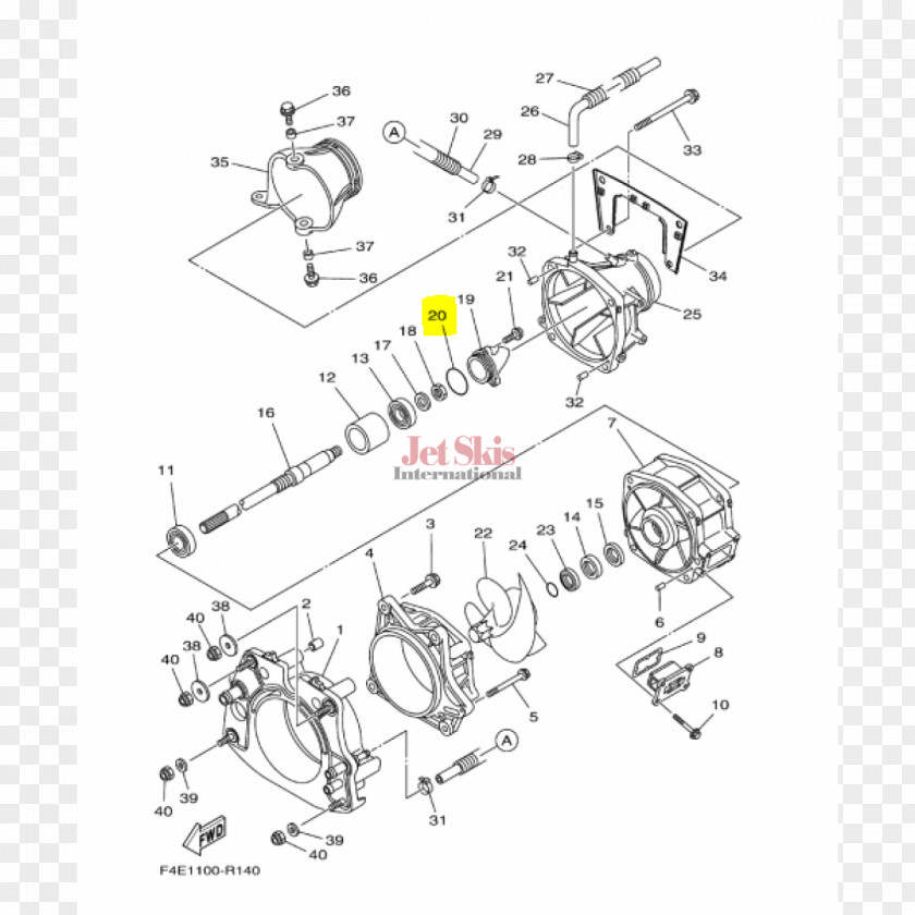 Yamaha Motor Company WaveRunner Impeller O-ring PNG