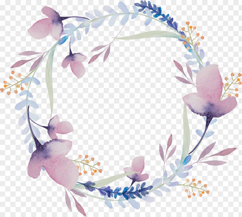 Flower Floral Design Wreath Watercolor Painting Stock Photography PNG
