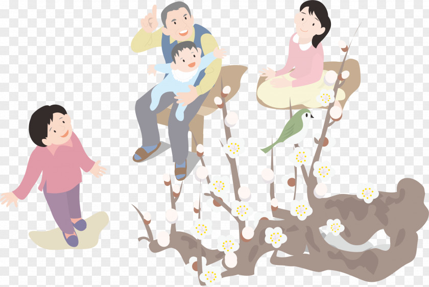 Happy Family Illustration PNG