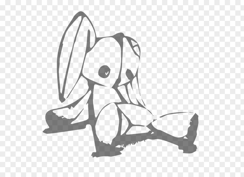 Cartoon Bunny Decadent Fall Visual Arts Black And White Sketch PNG