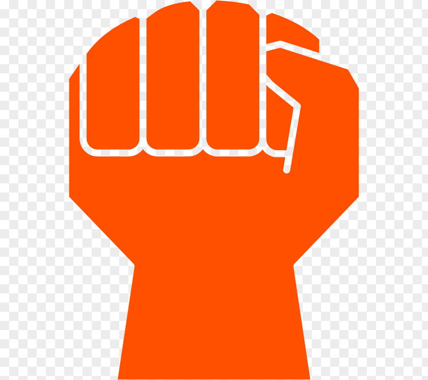 Stroke Raised Fist Clip Art PNG