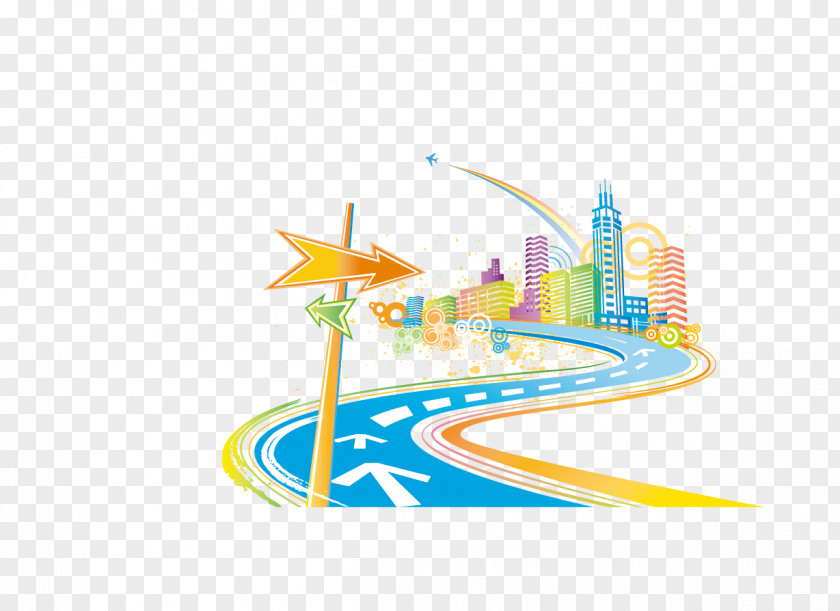 Colorful City Royalty-free Illustration PNG