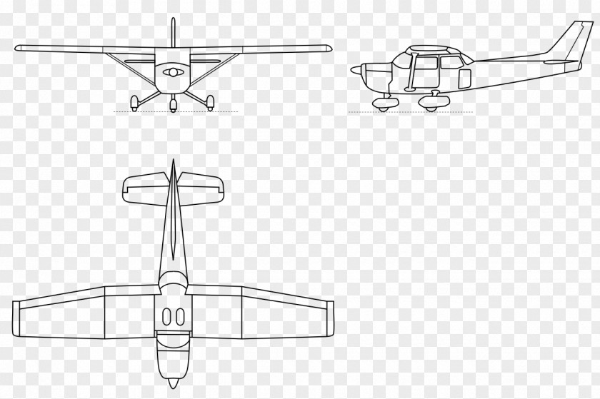 Line Drawing Cessna 172 Airplane Reims-Cessna F406 Caravan II 152 Trainer PNG