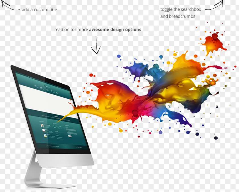 Apple Color Splash Website Advertising E-commerce Web Banner Graphic Design PNG